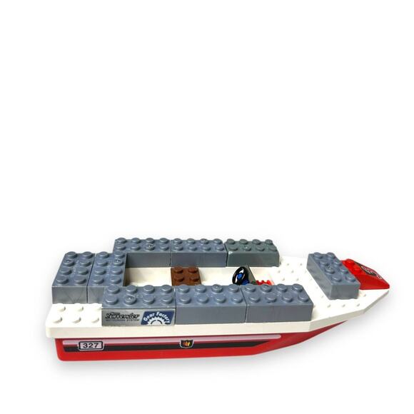 Lego Fire 327 Floating Boat Hull From Set 6429 1999 Authentic Vintage Red White - Picture 2 of 14